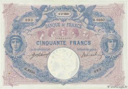 50 Francs BLEU ET ROSE FRANCE 1919 F.14.32 VF