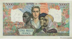 5000 Francs EMPIRE FRANÇAIS FRANKREICH 1945 F.47.17 fVZ