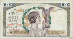 5000 Francs VICTOIRE Impression à plat FRANCE 1939 F.46.11 TB+