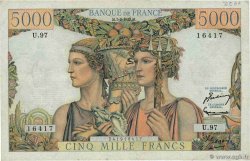 5000 Francs TERRE ET MER FRANCE 1952 F.48.06 TB+