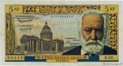 5 Nouveaux Francs VICTOR HUGO FRANCE 1961 F.56.08 VF