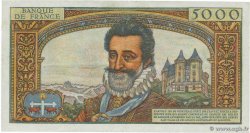 5000 Francs HENRI IV FRANCE 1957 F.49.02 XF-