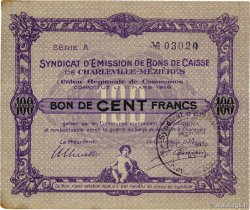 100 Francs FRANCE regionalism and various Charleville-Mézières 1916 JP.08-100 XF+