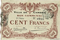 100 Francs FRANCE régionalisme et divers Cambrai 1916 JP.59-467 SUP