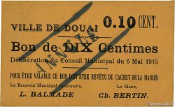 10 Centimes Annulé FRANCE régionalisme et divers Douai 1915 JP.59-2959 NEUF