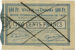 500 Francs Annulé FRANCE régionalisme et divers Douai 1915 JP.59-738 pr.SPL