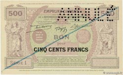 500 Francs Annulé FRANCE régionalisme et divers Valenciennes 1914 JP.59-2557 SUP+
