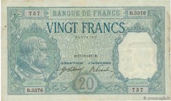 20 Francs BAYARD FRANCE 1917 F.11.02