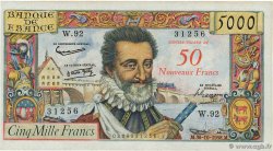 50 NF sur 5000 Francs HENRI IV FRANCIA 1958 F.54.01 q.SPL