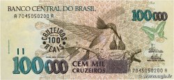 100 Cruzeiros Reais sur 100000 Cruzeiros BRÉSIL 1993 P.238 SUP+