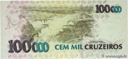 100 Cruzeiros Reais sur 100000 Cruzeiros BRÉSIL 1993 P.238 SUP+
