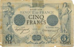 5 Francs NOIR FRANCE 1874 F.01.25 AB