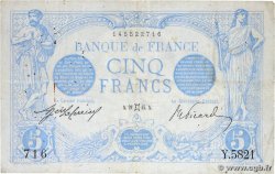 5 Francs BLEU FRANCE 1915 F.02.27 TB