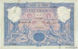 100 Francs BLEU ET ROSE FRANCIA 1904 F.21.18 q.MB