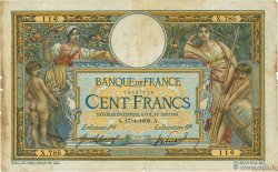 100 Francs LUC OLIVIER MERSON avec LOM FRANCIA 1909 F.22.02 RC+