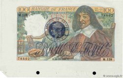 100 Francs DESCARTES 1945 Non émis FRANCE 1944 F.27.09NE pr.NEUF