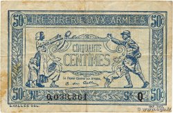 50 Centimes TRÉSORERIE AUX ARMÉES 1917 FRANCE 1917 VF.01.17 TB