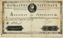 50 Livres FRANCE 1792 Ass.32a B+
