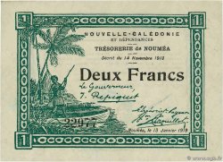 2 Francs NOUVELLE CALÉDONIE 1919 P.35a AU