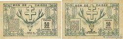 50 Centimes Lot NOUVELLE CALÉDONIE 1942 P.51 et P.54 F+
