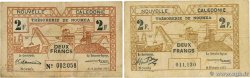 2 Francs Lot NOUVELLE CALÉDONIE 1942 P.53 et P.56b BC
