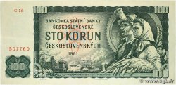 100 Korun TCHÉCOSLOVAQUIE 1961 P.091k TTB