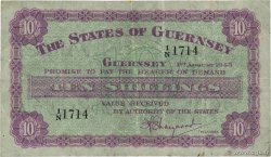 10 Shillings GUERNSEY 1950 P.42a F+
