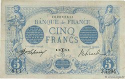 5 Francs BLEU FRANCE 1915 F.02.24 F+