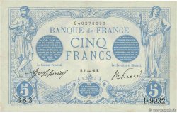 5 Francs BLEU FRANCIA 1916 F.02.35 q.SPL