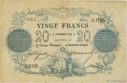 20 Francs type 1871 - Bleu FRANCE 1872 F.A46.03