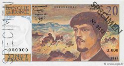 20 Francs DEBUSSY Spécimen FRANCIA 1980 F.66.01Spn2 SC+