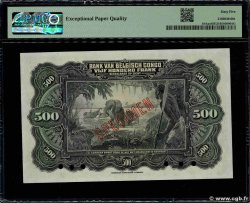 500 Francs Spécimen BELGIAN CONGO 1941 P.18Aas UNC