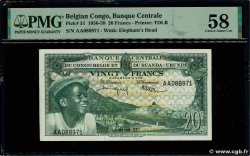 20 Francs BELGIAN CONGO 1957 P.31 AU