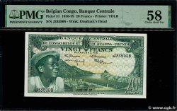 20 Francs CONGO BELGE 1957 P.31 SPL