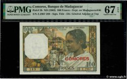 100 Francs COMOROS 1963 P.03b2 UNC