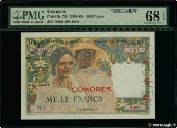 1000 Francs Spécimen COMORAS 1960 P.05s FDC