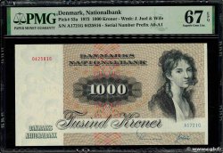 1000 Kroner DINAMARCA 1972 P.053a FDC