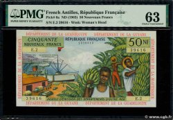 50 Nouveaux Francs ANTILLES FRANÇAISES 1962 P.06a