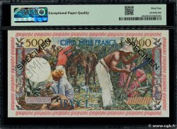 5000 Francs antillaise Spécimen FRENCH GUIANA 1960 P.28s UNC-