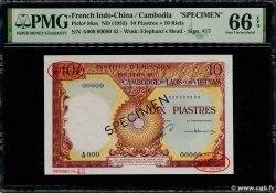 10 Piastres - 10 Riels Spécimen INDOCHINE FRANÇAISE 1942 P.096as NEUF