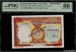 10 Piastres - 10 Dong Spécimen INDOCHINE FRANÇAISE 1953 P.107s NEUF