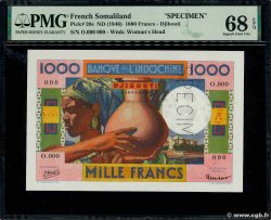 1000 Francs Spécimen DJIBOUTI 1947 P.20s NEUF