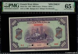 1000 Francs Spécimen AFRIQUE OCCIDENTALE FRANÇAISE (1895-1958) 1942 P.32s