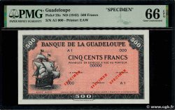500 Francs Spécimen GUADELOUPE 1945 P.25s NEUF