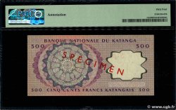500 Francs Spécimen KATANGA 1962 P.13s UNC-