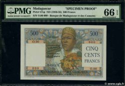 500 Francs Épreuve MADAGASCAR 1951 P.047p FDC