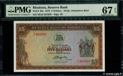 5 Dollars RODESIA 1979 P.40a FDC