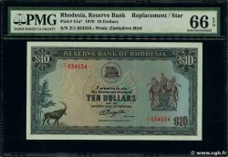 10 Dollars Remplacement RHODESIA 1979 P.41ar UNC
