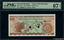 100 Francs Spécimen RWANDA BURUNDI 1960 P.05cts ST