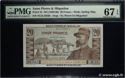 20 Francs Émile Gentil SAINT PIERRE ET MIQUELON 1946 P.24 NEUF